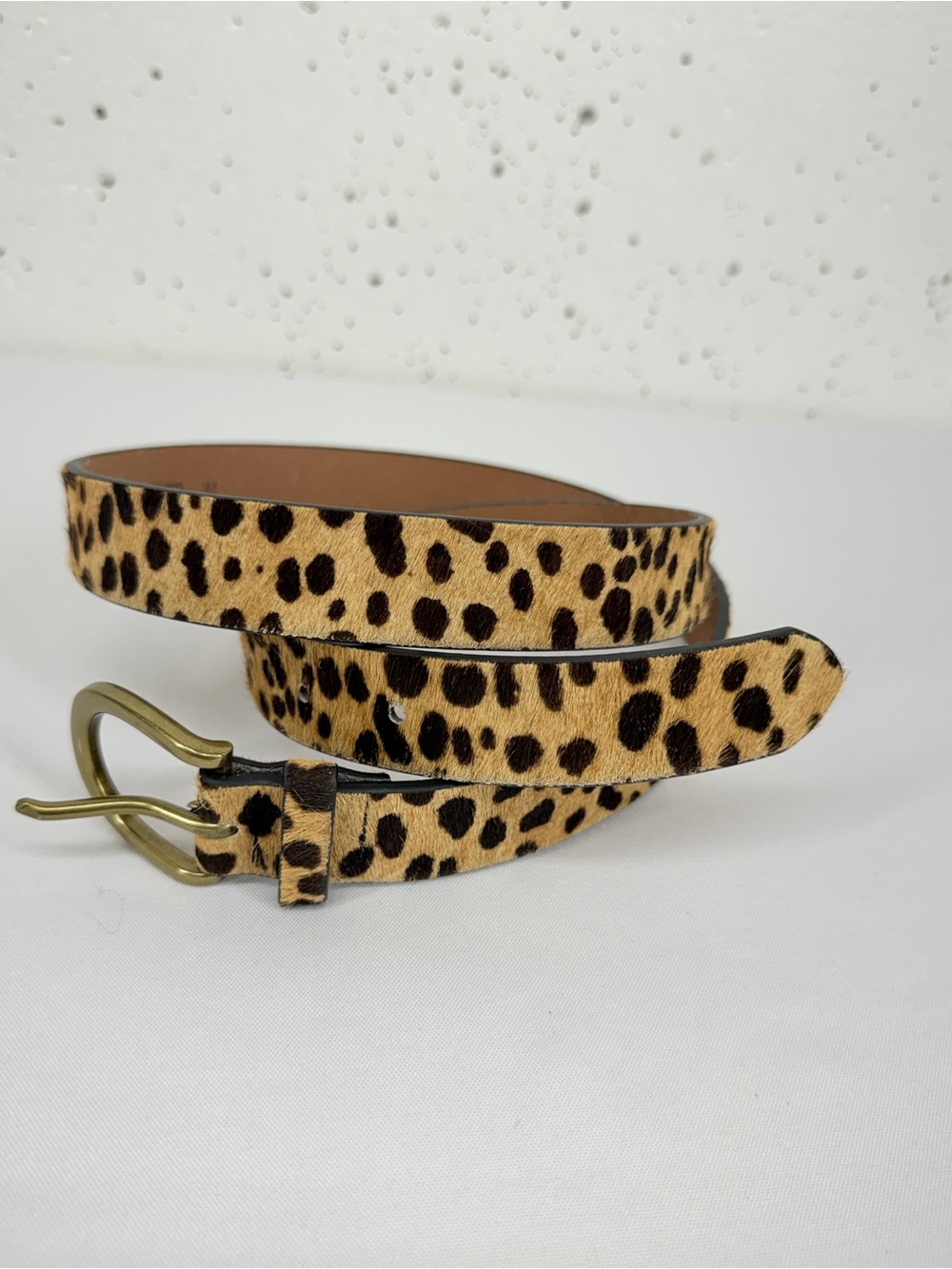 Payolee Women’s Medium Leopard Print Leather Belt